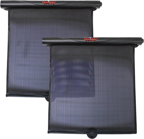 Car Window Roller Shade, By Retractable Car Sunshade for Side Window - Blocks Harmful Uv Rays and Offers Effective Sun Glare Protection (2 Pack)